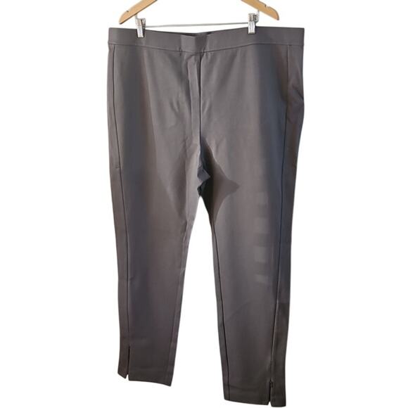 NWOT Isaac Mizrahi Live! Elements Women’s Gray PullOn Pants Size 2X Stretch Knit - Picture 7 of 7